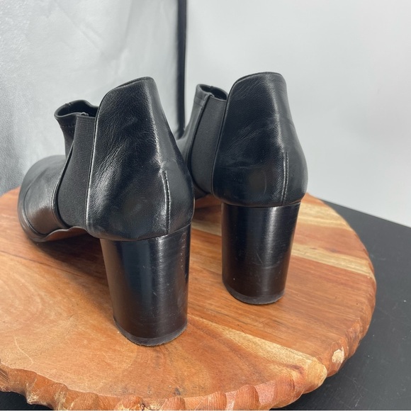 Aquatalia black leather heel booties Sz 11 - Picture 4 of 8